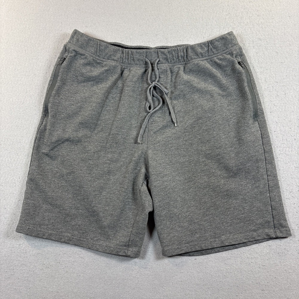 Eddie Bauer Gray Sleepwear Lounge Shorts 2 Zippered Pockets Drawstring Size L